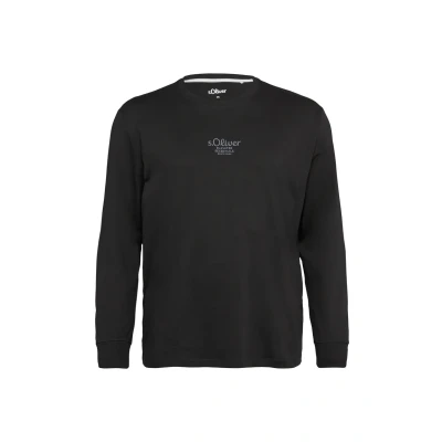 Afbeelding van s.Oliver MIT Logostickerei Longsleeve, Heren, Maat: XXL, Schwarz