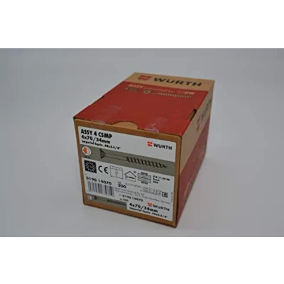Afbeelding van Wurth ASSY 4 CSMP Staal verz. DD verz.kop freesholtes RW ASSY® universele schroef verzinkt deeldraad verzonken kop met x 200 st Interne aandrijving RW20