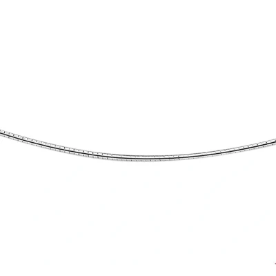 Afbeelding van Zilver Gerhodineerde Collier omega rond 42 + 3 cm 1 1329068