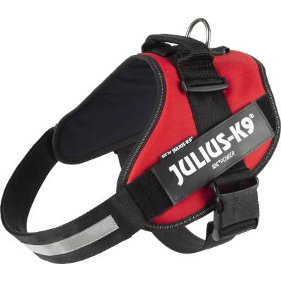 Afbeelding van Julius K9 Power Harnas / Tuig Voor Labels Rood MAAT3/85 112 cm Buikband 85 t/m cm, borstband 54 70 5 breed honden van 40 kg