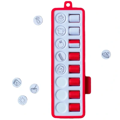 Afbeelding van Gezinnig Checkpad rood