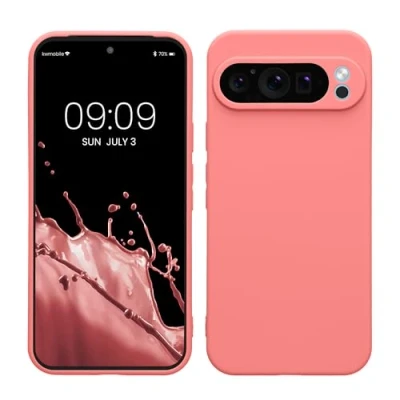 Afbeelding van kwmobile telefoonhoesje geschikt voor Google Pixel 9 Pro XL Hoesje smartphone Precisie camera uitsnede In Pastelkleurig koraal