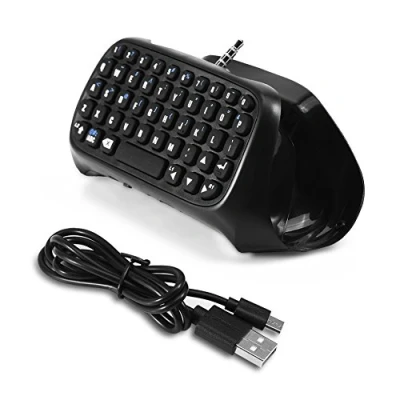 Afbeelding van Wireless Gaming Keyboard, Mini Bluetooth Keyboard Chatpad voor PS4 Controller