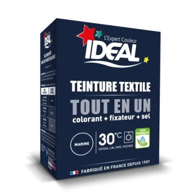 Afbeelding van Ideal Textielverf, Marine Blauw, Alles in één, kleurstof + Fixeermiddel Zout