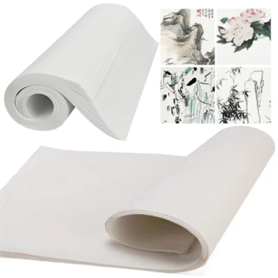 Afbeelding van 120 vellen Chinees Sumi papier, kalligrafiepapier, rijstpapier, Xuan rijstpapier voor beginners en liefhebbers van Chinese kalligrafie schilderen, 38 x 27 cm