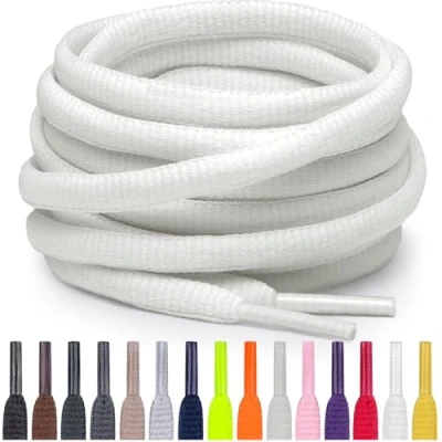 Afbeelding van Miscly Ovale Sport Schoenveters Meerdere Lengtes en Kleuren Beschikbaar (Gebroken Wit, 69 cm)