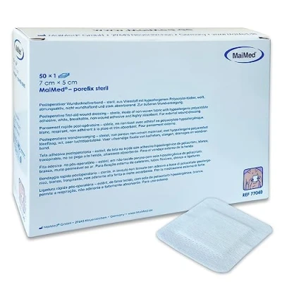 Afbeelding van Maimed Porefix eilandpleister 7 cm x 5 wondpleister kleefverband latexvrij 50 stuks