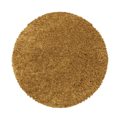Afbeelding van Monaco Soft Shaggy Hoogpolig Vloerkleed Goud 120 cm rond