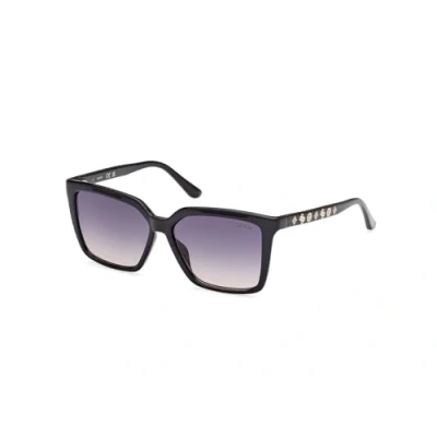 Afbeelding van Guess Donna GU00099 01B Occhiali da sole Iniettato Nero Fumo Squadrata Normale Sfumato