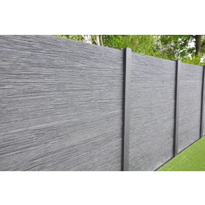 Afbeelding van Intergard Betonschutting Linestone dubbelzijdig 200x200cm