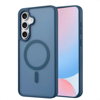 Afbeelding van Samsung Galaxy S24 FE MagSafe Hoesje Kunststof imoshion Hardcase/Backcover Donkerblauw Telefoonhoesje