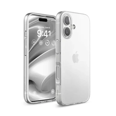 Afbeelding van elago Hybride Transparante Hoesje Compatibel met iPhone 16 Case Cover PC + TPU Technologie, Schokbestendige bumper, Verhoogde Camera Bescherming, Duurzaam Krasbestendig (Transparant)