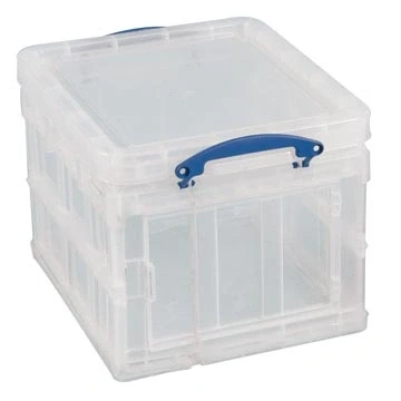 Afbeelding van Really Useful Box opbergdoos 35 liter opvouwbaar, transparant