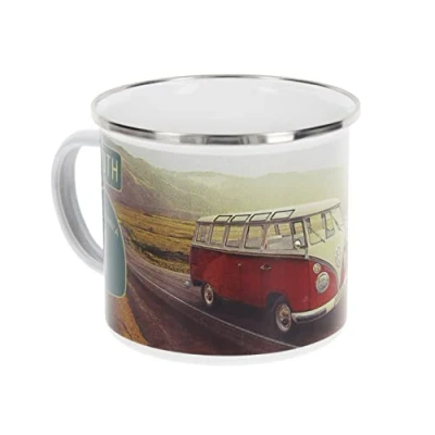 Afbeelding van BRISA VW Collection Volkswagen T1 Bus Transporter Emaille Mok 500ml Highway 1