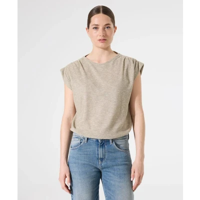 Afbeelding van Garcia Tshirt Effen Beige XS
