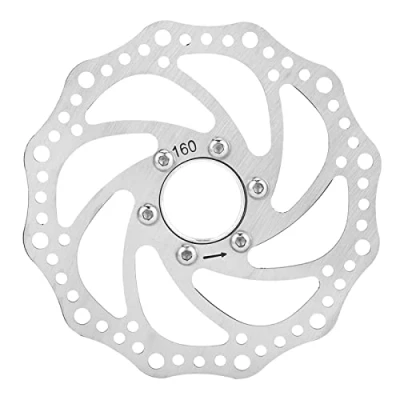 Afbeelding van Fietsremschijven, roestvrij staal 160 mm schijfremrotor Mountainbike remschijven Naven met schroefdraad Remschijfrotor Flensadapter 6 bouten Fietsen en onderdelen
