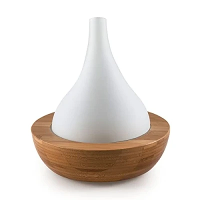 Afbeelding van PAJOMA Altais, 20005, aroma diffuser, bamboe en glas, met led kleurverandering, hoogte 16 cm