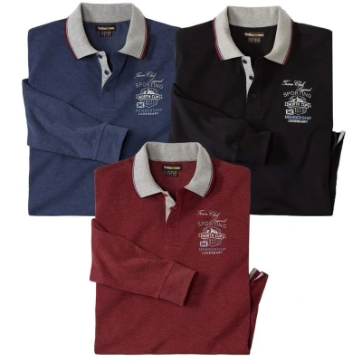 Afbeelding van ATLAS FOR MEN 3 pack polo&#039;s North Cup L