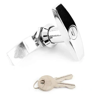 Afbeelding van Garagedeurslot, kantelslot, T slot, bevestiging aan de achterkant, greepslot, vormig vrachtwagen, gereedschapskist Lock, Zilver, default