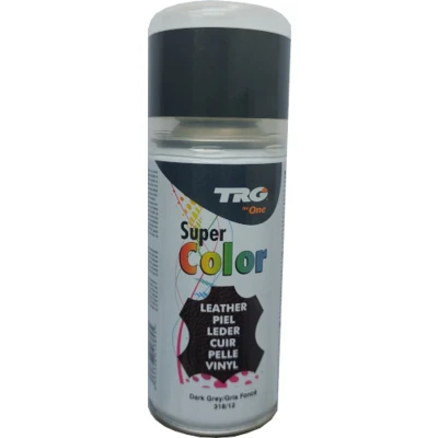 Afbeelding van TRG Super Color Verf voor Schoenen Leer/Vinyl Spuitbus Donker Grijs (Schoenverf)
