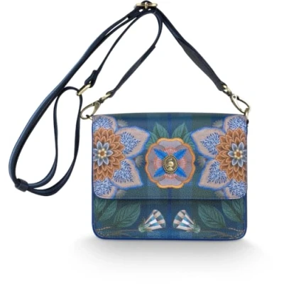 Afbeelding van Pip Studio Willow Portemonnee Flores Felices Portefeuille Donkerblauw 18x3x11cm