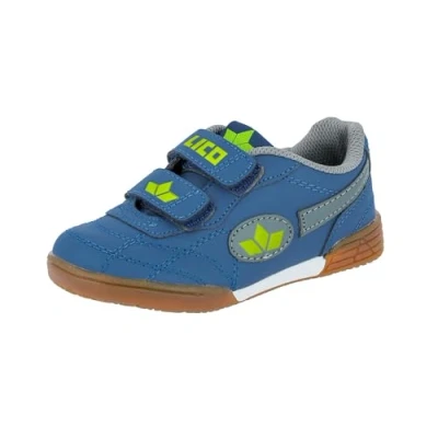 Afbeelding van Lico Bernie V uniseks kind Zaalsportschoen, Marineblauw / grijs limoen, 33 EU