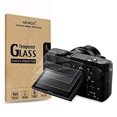 Afbeelding van (3 stuks) Gehard Glas Screen Protector voor Sony DSLR Alpha A6000 A6300 A5000 NEX 3 5 6 7 Camera, AKWOX [0.3mm 2.5D High Definition 9H] Optische LCD Premium Beschermhoes Film