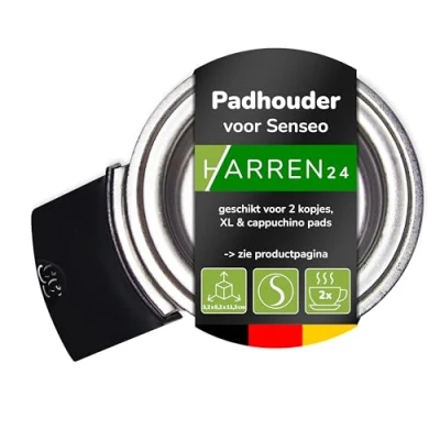 Afbeelding van Harren24 Padhouder HD5010/01 voor 2 kopjes, compatibel met Philips Senseo koffiepadmachine Original (Plus) HD6552 HD6556, HD7803 HD7806, HD7810 HD7819, CSA210