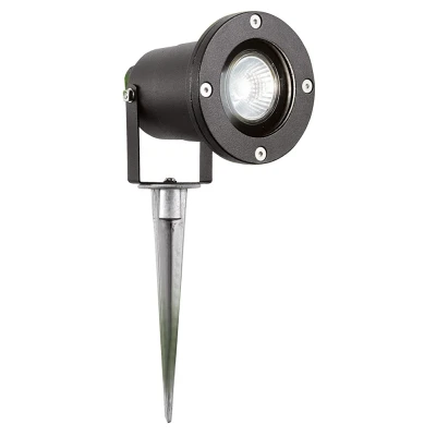 Afbeelding van Searchlight Outdoor Grondspot Op Piek 10 X 29 Cm 3W LED Incl. IP44 Zwart