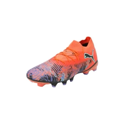 Afbeelding van Puma Future 8 Match Creativity Voetbalschoenen met kunststof noppen, Heren, Maat: 42, Orange poppy/black/poison pink Textiel/ synthetisch