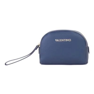 Afbeelding van VALENTINO toilettas Fae Re Soft Cosmetic Case Blu donkerblauw