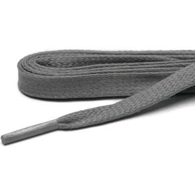 Afbeelding van Cordial schoenveters Lichtgrijs wax Plat veterlengte 120 cm 7 mm breed 6 8 gaatjes