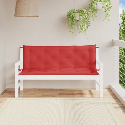 Afbeelding van Tuinbankkussens 2 st 150x50x7 cm oxford stof rood