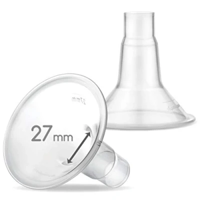 Afbeelding van Maymom MyFit 27 mm schilde klein; compatibel met Medela borstpompen PersonalFit, Freestyle, Harmony, Maxi, Freestyle Flex aansluiting; aansluiting op breed/smalle aansluiting, 2 stuks.