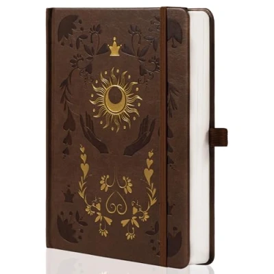 Afbeelding van MGGAO Gelinieerd dagboek Notitieboek voor dames en heren, tijdschriften om te schrijven, A5 Esthetisch College werk, reizen, school, 318 genummerde pagina&#039;s, 14,7 x 21,4 cm