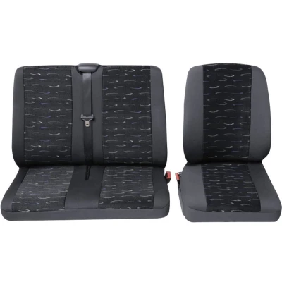 Afbeelding van HP Autozubehör 22905 Schonbezug Transporter Profi2 1E+1D Autostoelhoes Polyester Blauw Bestuurder, Passagier, Dubbele stoel