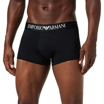 Afbeelding van Emporio Armani Heren 111389cc729 retroshorts, zwart (Nero 00020), M EU, wit,