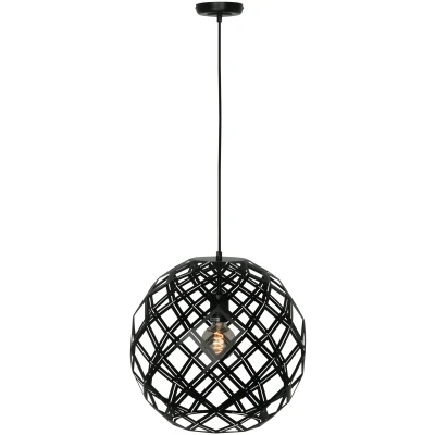 Afbeelding van Moderne Hanglamp 1 Lichts 30 cm Zwart Emma