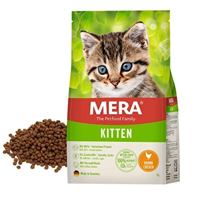 Afbeelding van MERA Cats Kitten Kip (10 kg), droogvoer voor groeiende katten, graanvrij en duurzaam, met een hoog vleesgehalte