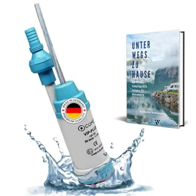 Afbeelding van Comet VipPlus waterpomp 12 V met terugslagventiel (vast) + filter set Camping Ebook voor camper, caravan, dompelpomp camper