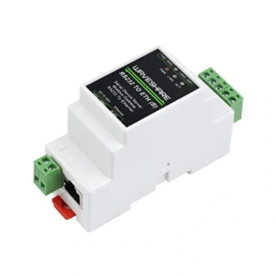 Afbeelding van Coolwell RS232 naar RJ45 Converter Industriële Seriële Server Ethernet TCP/IP Rail Mount Beschikbaar Ondersteunt TCP Client UDP Mode Multicast