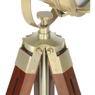 Afbeelding van VidaXL Vloerlamp driepoot 69 cm massief mangohout