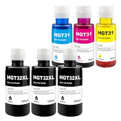 Afbeelding van Yongairuink 31 32 XL navulinkt voor HPQ Smart Tank Plus 555 printer 7005 7006 7305 7306 7605 5105 5106 5107 570 455 515 519 530 558 559 659 66 55 x 67 cm. 0 750 790 (3BK 1C 1M 1Y)