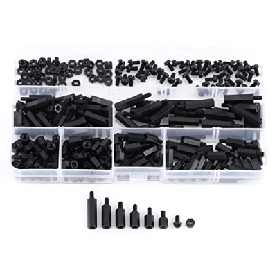 Afbeelding van 250 Stks M3 Mannelijke naar Vrouwelijke Hex Kolom Standoff Spacer Pijlers Schroeven Moeren Assortiment Kit met Opbergdoos (M3)
