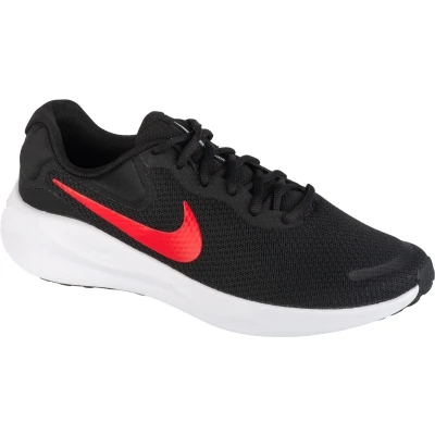 Afbeelding van Nike Performance Revolution 7 Hardloopschoenen voor op de weg, Heren, Maat: 45.5, Black/universal red/white Textiel/ synthetisch