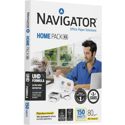 Afbeelding van Navigator Home Pack Xs Printpapier Ft A4,80 G, Pak Van 150 Vel Wit A4