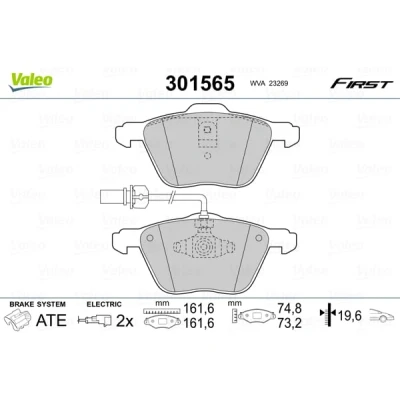 Afbeelding van Valeo Remblokset 301565