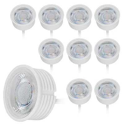 Afbeelding van HCFEI LED module plat keramiek GU10 vervanging 230V 5 Watt warm wit 3000 K dimbaar inbouwspot 38 stralingshoek (10 stuks)