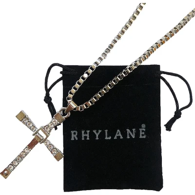 Afbeelding van Ketting met kruis hanger 50 cm zilverkleurig Rhylane