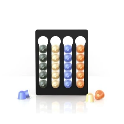 Afbeelding van NewGround Designs Capsulehouder voor Nespresso capsules (20 stuks) capsuledispenser, capsulestandaard, houder, wandhouder zonder boren
